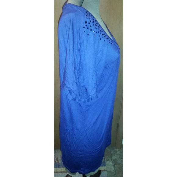 Velvet Made Exclusively for "A Pea In The Pod" Purple Maternity Top Size Large - Picture 3 of 4